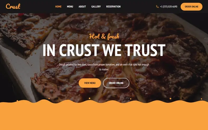 Crust template preview