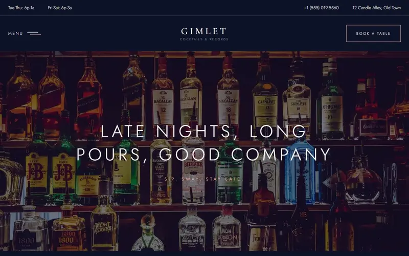 Gimlet template preview